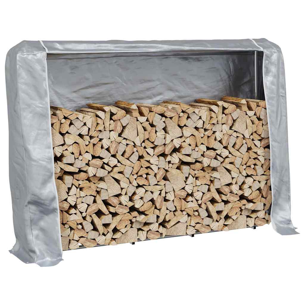 Vidaxx support à bois de chauffage avec housse de pluie 200x25x150 cm en acier galvanisé