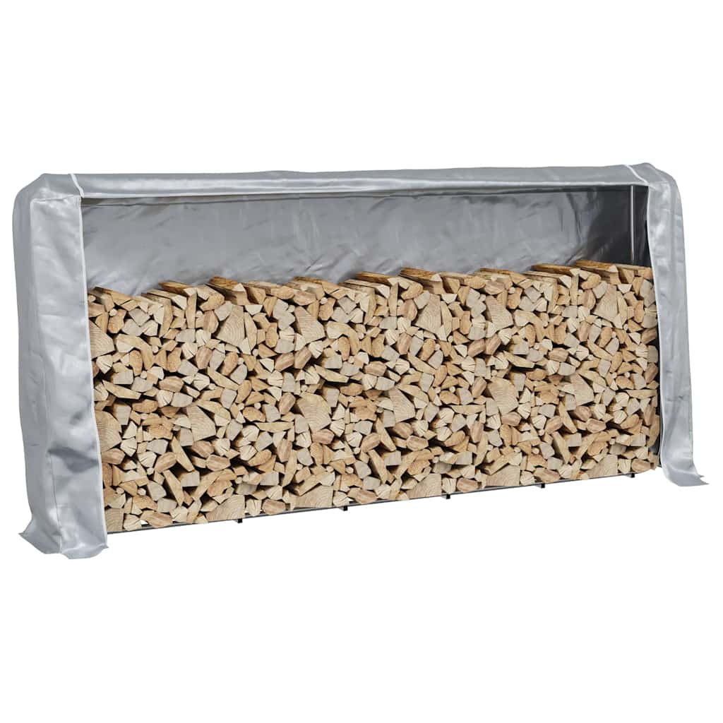 Vidaxx support à bois de chauffage avec housse de pluie 300x25x150 cm en acier galvanisé
