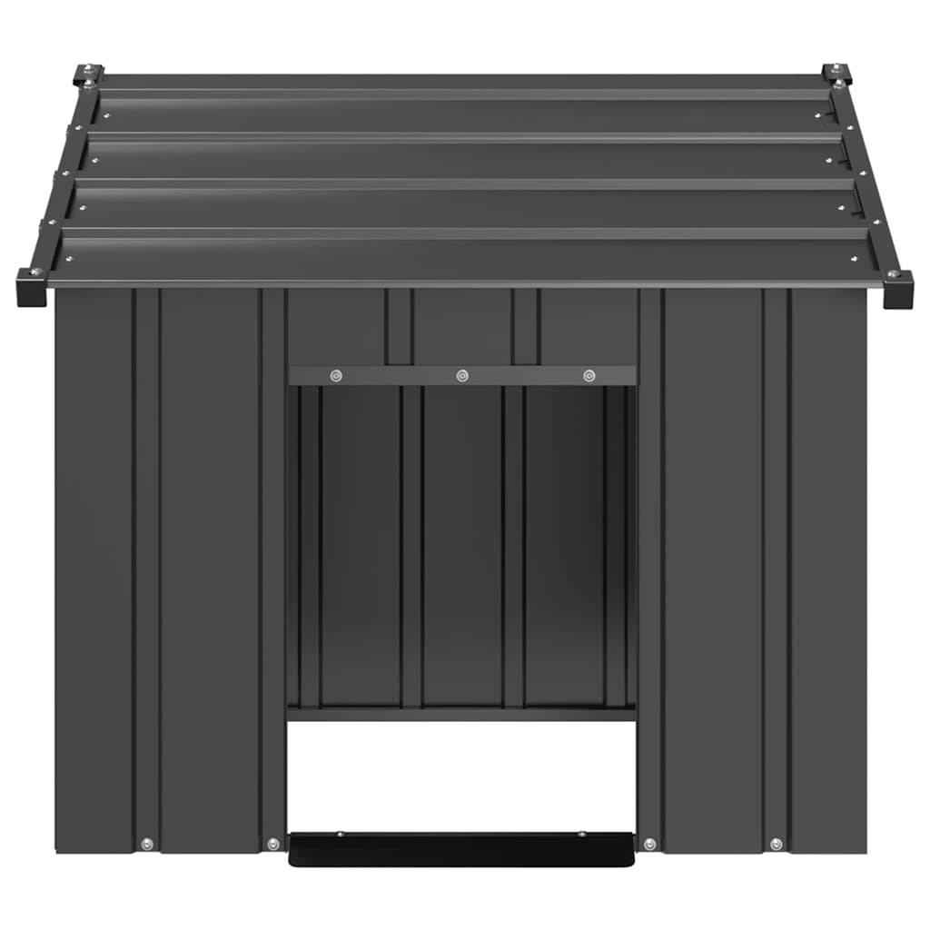 Niche Vidaxxl avec toit 85x107x81 cm en acier galvanisé