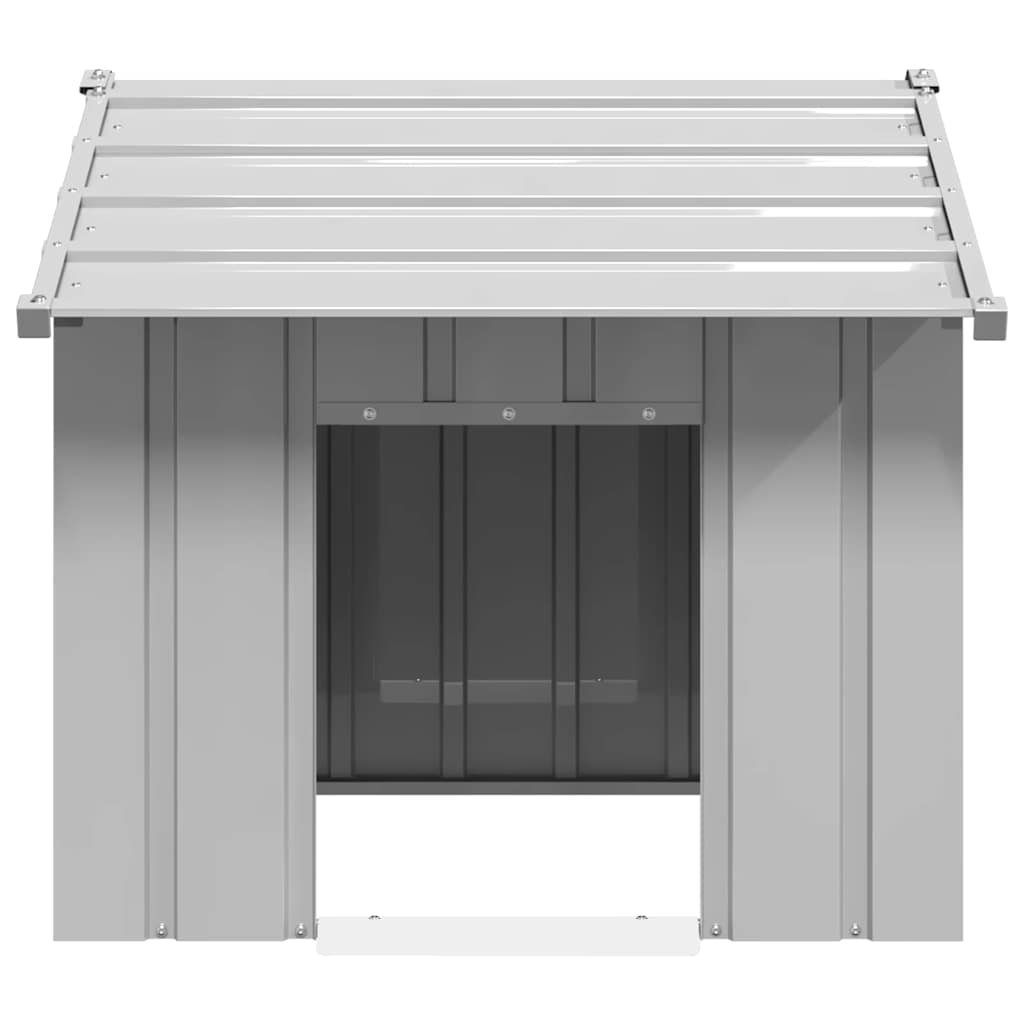 Niche Vidaxxl avec toit 85x107x81 cm en acier galvanisé