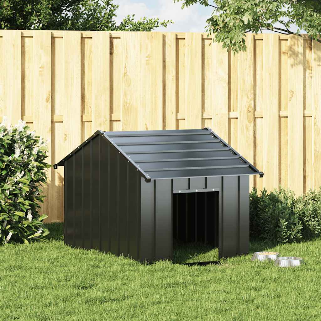 Niche Vidaxxl avec toit 83x130x85 cm en acier galvanisé