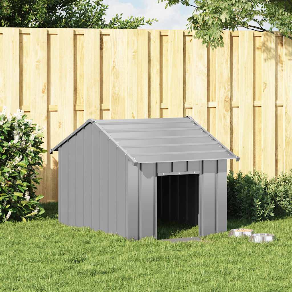 Niche Vidaxxl avec toit 83x130x85 cm en acier galvanisé