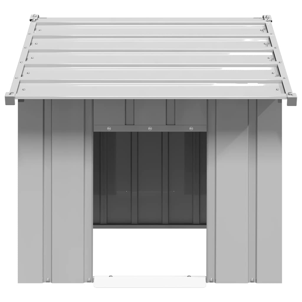 Niche Vidaxxl avec toit 83x130x85 cm en acier galvanisé