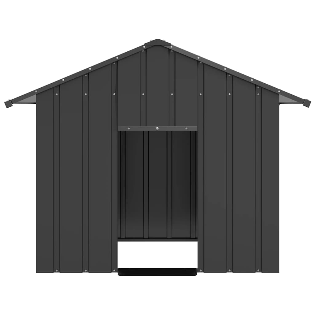 Vidaxxl niche avec toit 131x101x102 cm en acier galvanisé