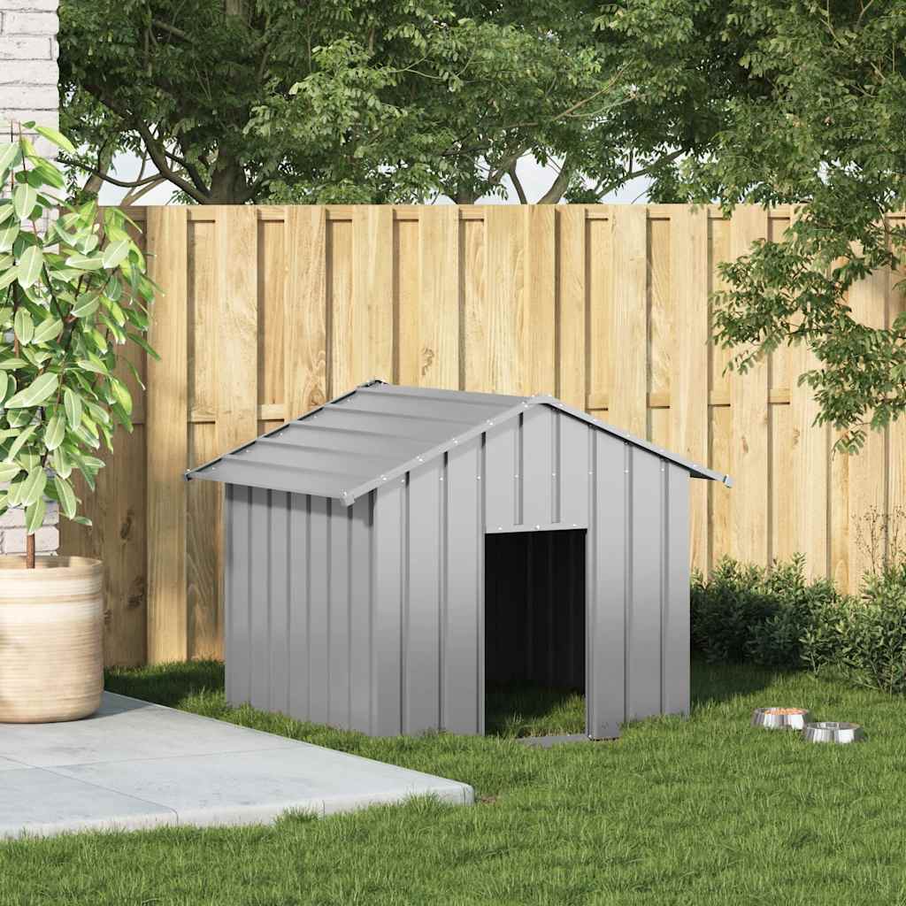 Vidaxxl niche avec toit 131x101x102 cm en acier galvanisé