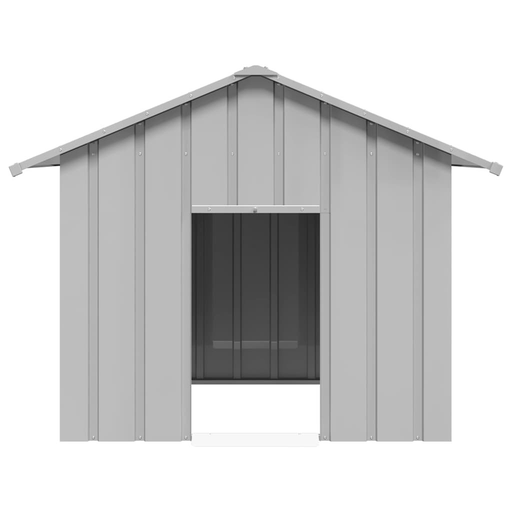Vidaxxl niche avec toit 131x101x102 cm en acier galvanisé