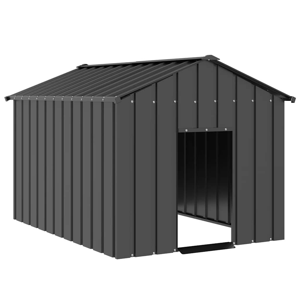 Vidaxxl niche avec toit 113x153x101 cm en acier galvanisé
