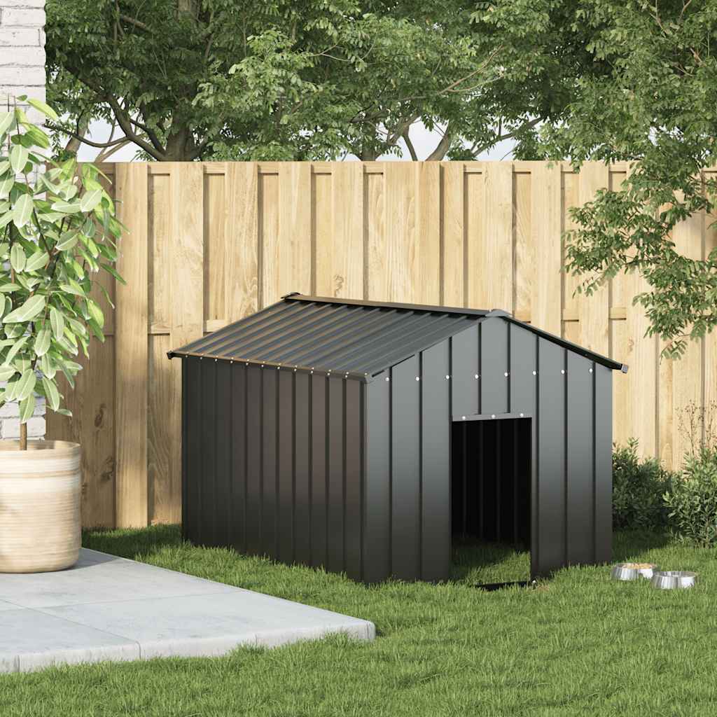 Vidaxxl niche avec toit 113x153x101 cm en acier galvanisé