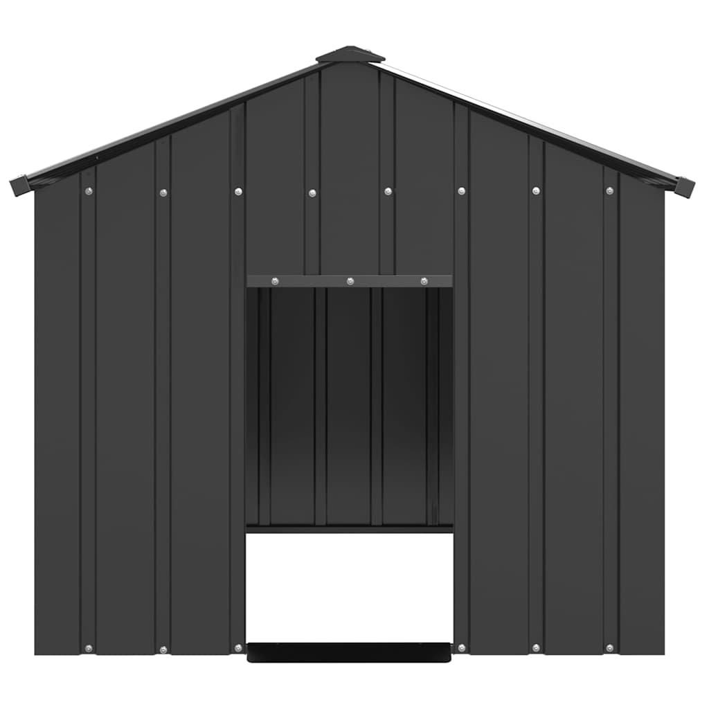 Vidaxxl niche avec toit 113x153x101 cm en acier galvanisé
