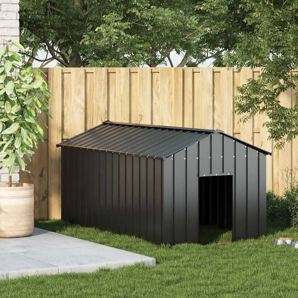 Niche Vidaxxl avec toit 114x202x101 cm en acier galvanisé