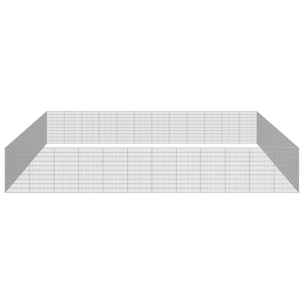 VidaXL Abri pour animaux 48 panneaux 54x100 cm en fer galvanisé