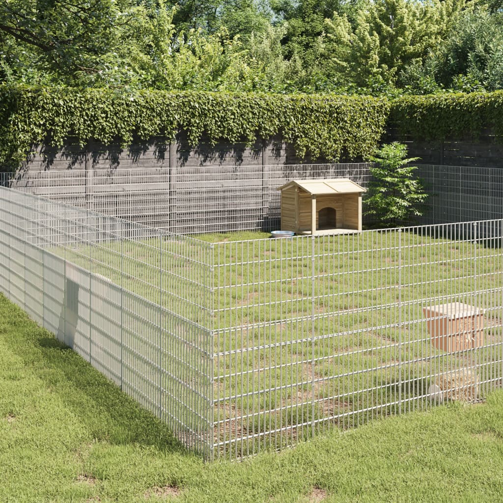 VidaXL Abri pour animaux 48 panneaux 54x100 cm en fer galvanisé
