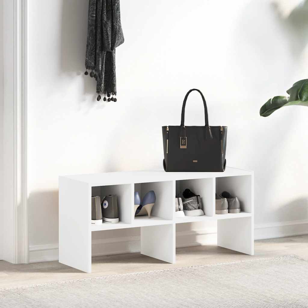 VidaXL étagère à chaussures empilable 89,5x30x40 cm blanc