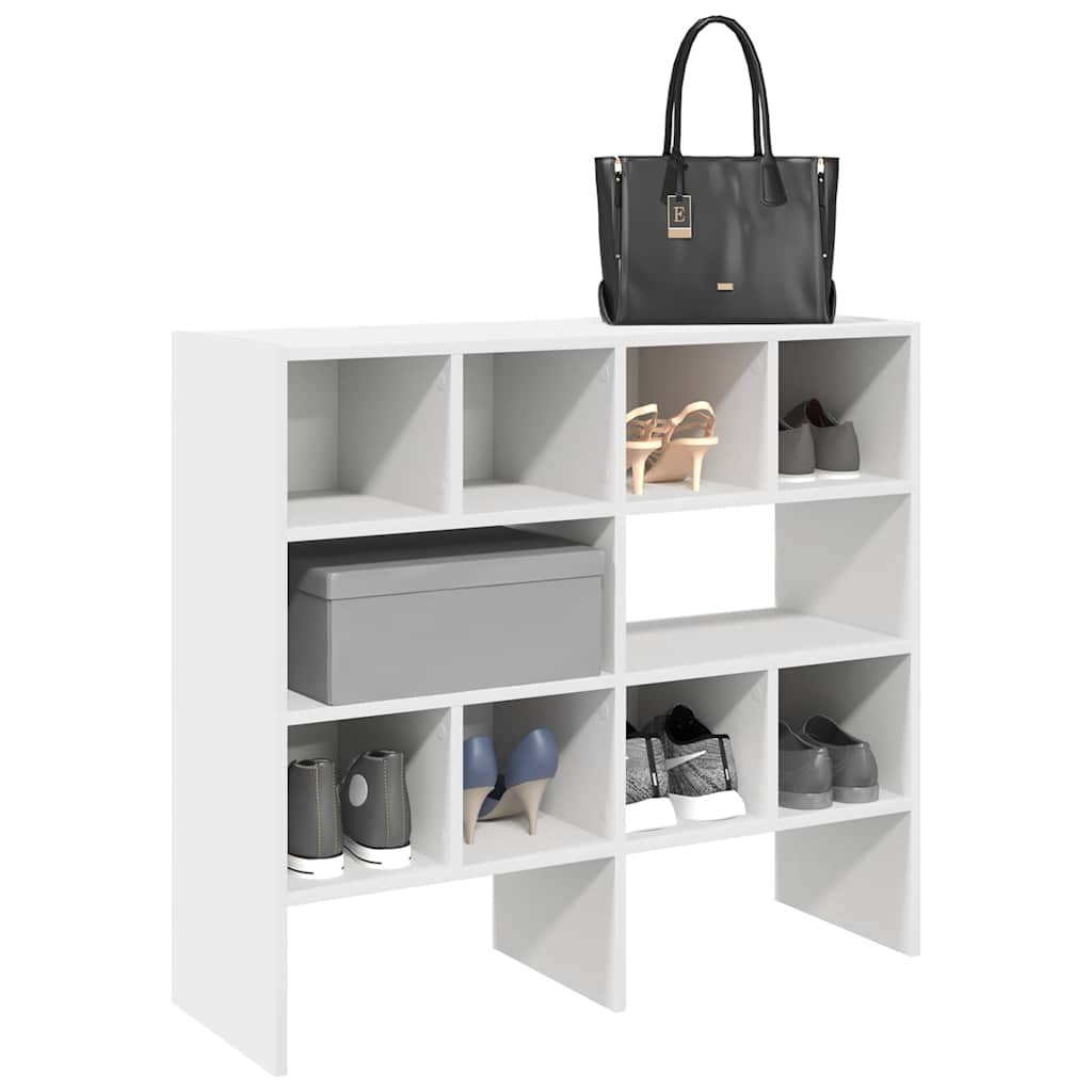 VidaXL étagères à chaussures 2 pcs empilables 89,5x30x40 cm blanc
