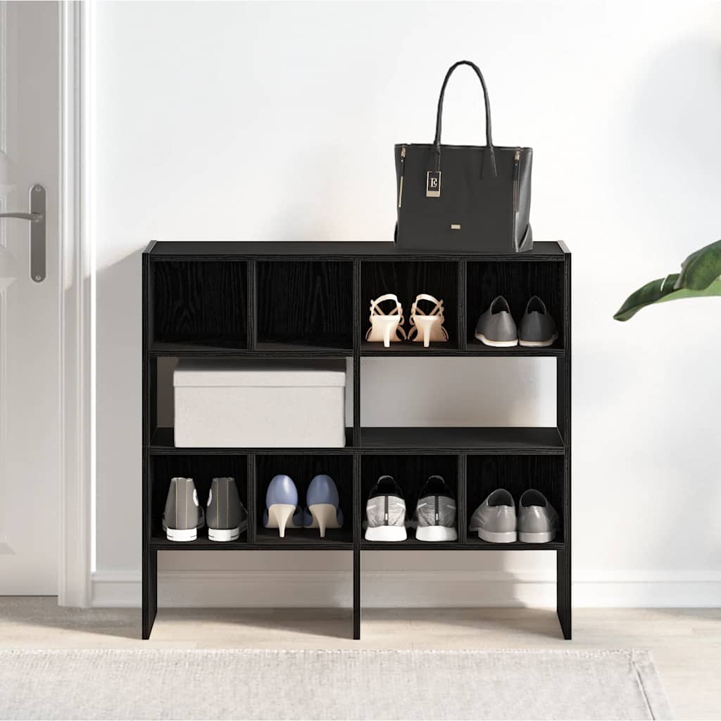 Vidaxx étagère à chaussures 2 pcs empilable 89,5x30x40 cm chêne noir