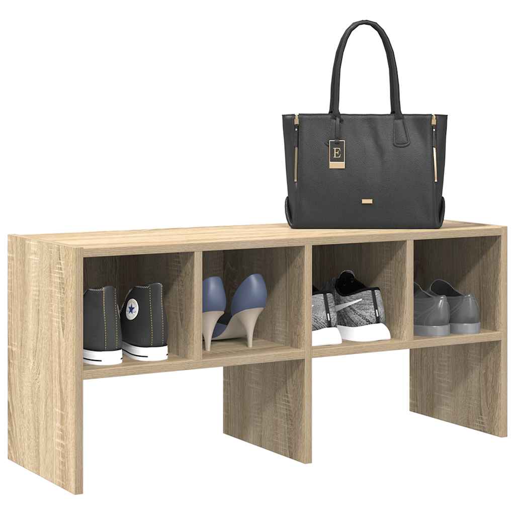 VidaXL étagère à chaussures empilable 89,5x30x40 cm couleur chêne sonoma