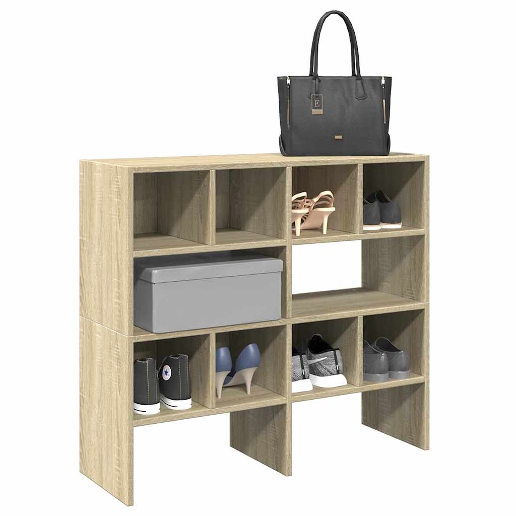 VidaXL étagère à chaussures 2 pcs empilable 89,5x30x40 cm couleur chêne sonoma