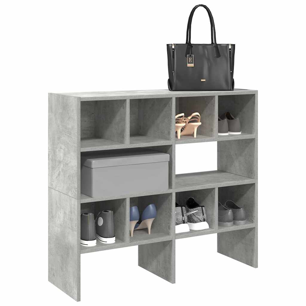 Vidaxx étagères à chaussures 2 pcs empilables 89,5x30x40 cm gris béton