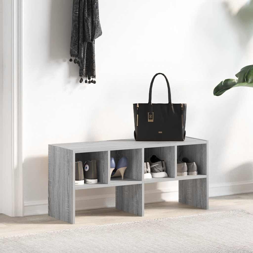 VidaXL étagère à chaussures empilable 89,5x30x40 cm chêne sonoma gris
