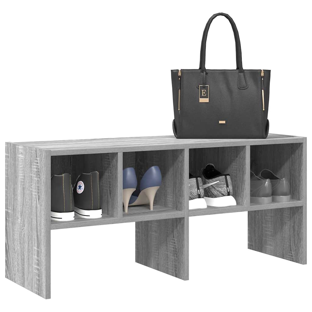 VidaXL étagère à chaussures empilable 89,5x30x40 cm chêne sonoma gris
