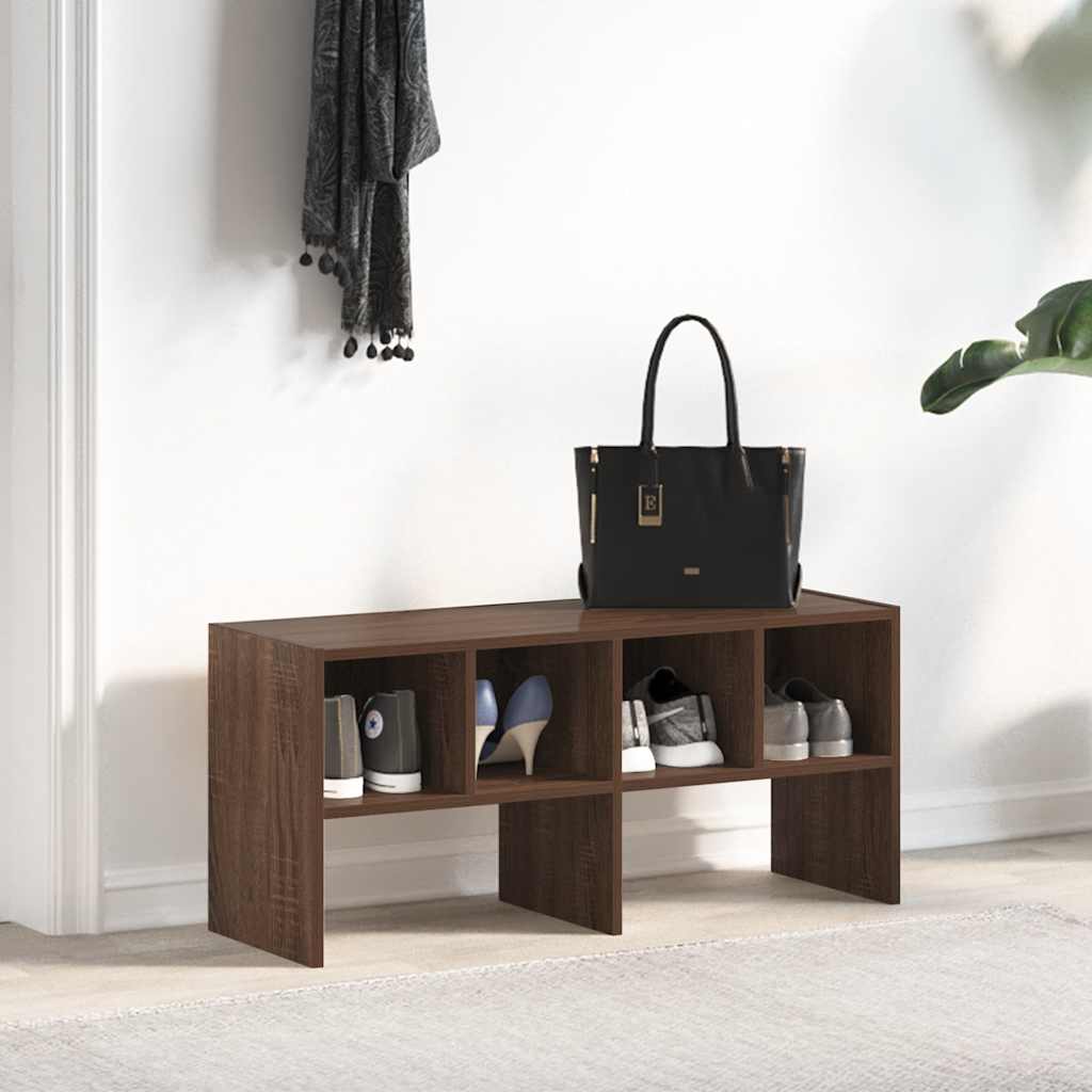 VidaXL étagère à chaussures empilable 89,5x30x40 cm couleur chêne marron