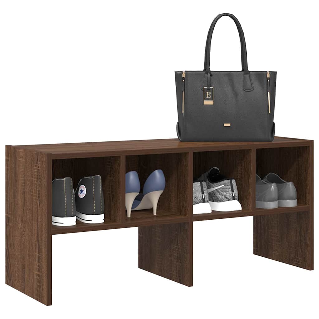 VidaXL étagère à chaussures empilable 89,5x30x40 cm couleur chêne marron