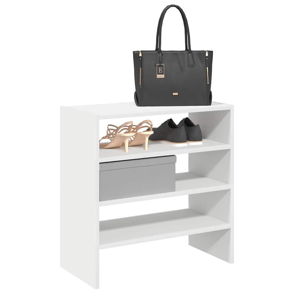 VidaXL étagères à chaussures 2 pcs empilables 60x30x30,5 cm blanc