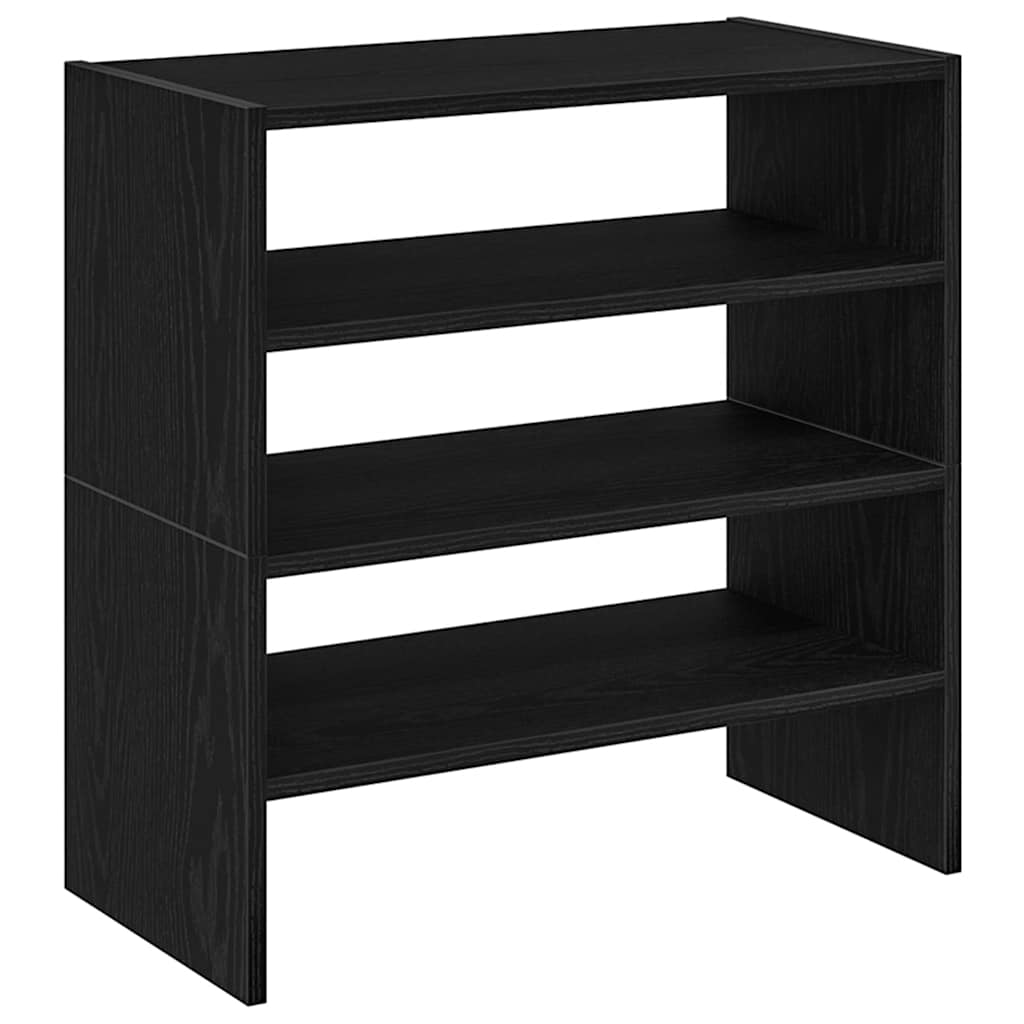 Vidaxx étagères à chaussures 2 pcs empilables 60x30x30,5 cm chêne noir