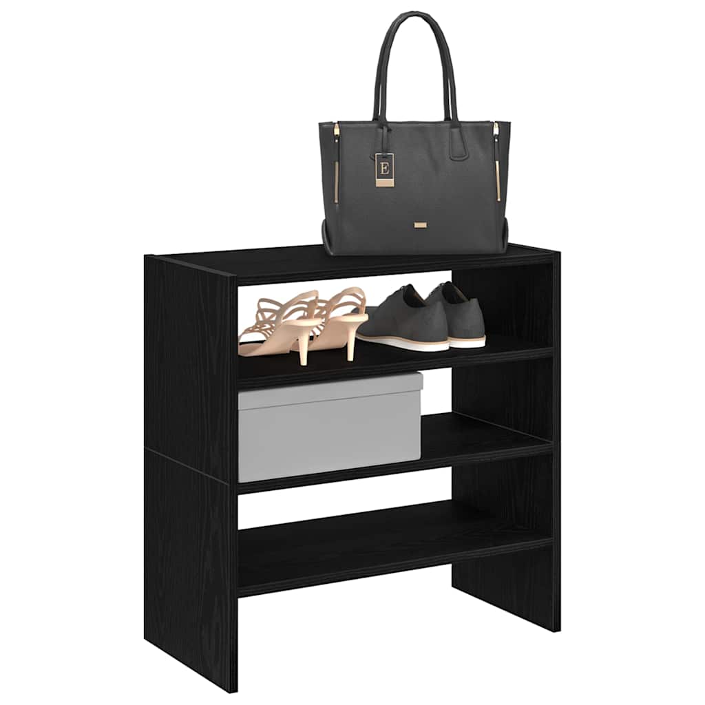 Vidaxx étagères à chaussures 2 pcs empilables 60x30x30,5 cm chêne noir