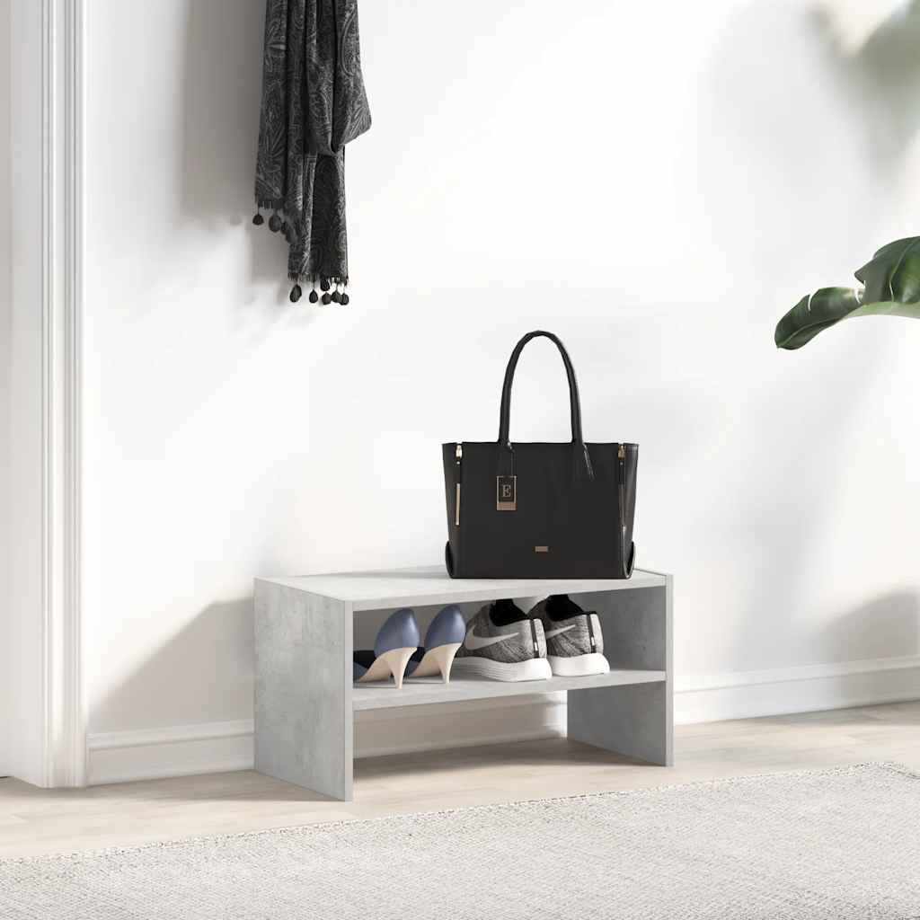 Vidaxx étagère à chaussures empilable 60x30x30,5 cm gris béton