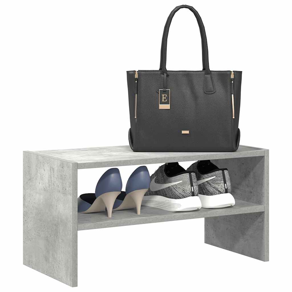 Vidaxx étagère à chaussures empilable 60x30x30,5 cm gris béton