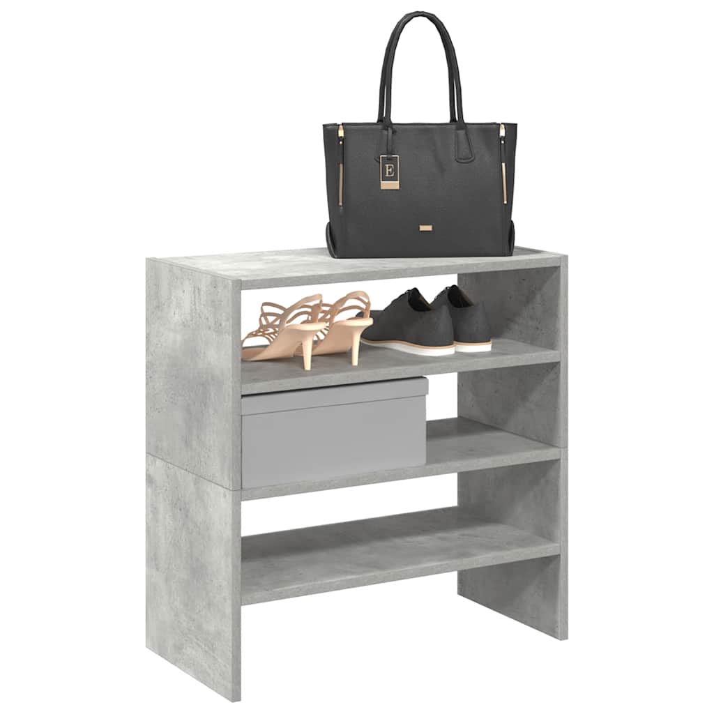 Vidaxx étagères à chaussures 2 pcs empilables 60x30x30,5 cm gris béton