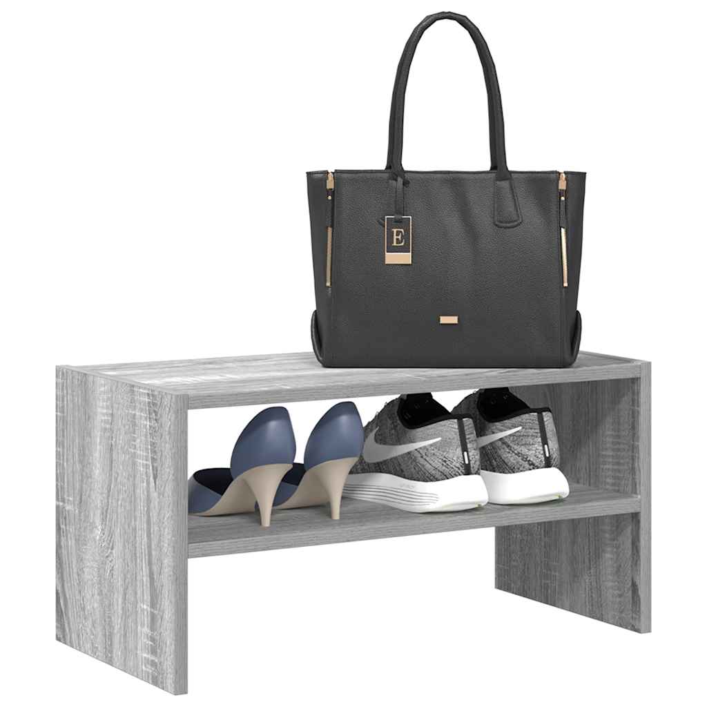 VidaXL étagère à chaussures empilable 60x30x30,5 cm chêne sonoma gris