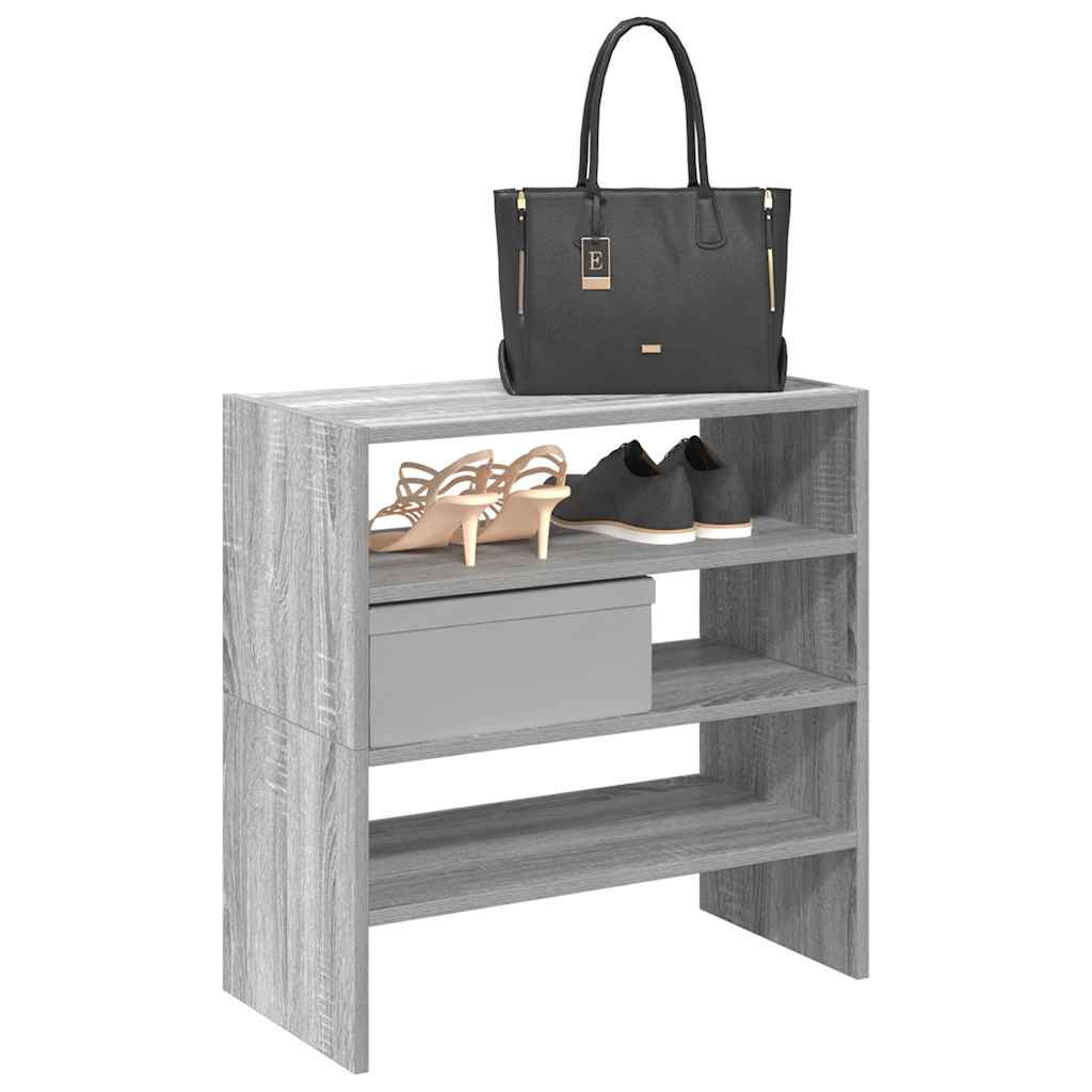 Vidaxx étagères à chaussures 2 pcs empilables 60x30x30,5 cm chêne sonoma gris