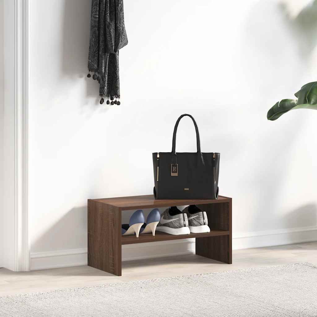 VidaXL étagère à chaussures empilable 60x30x30,5 cm couleur chêne marron
