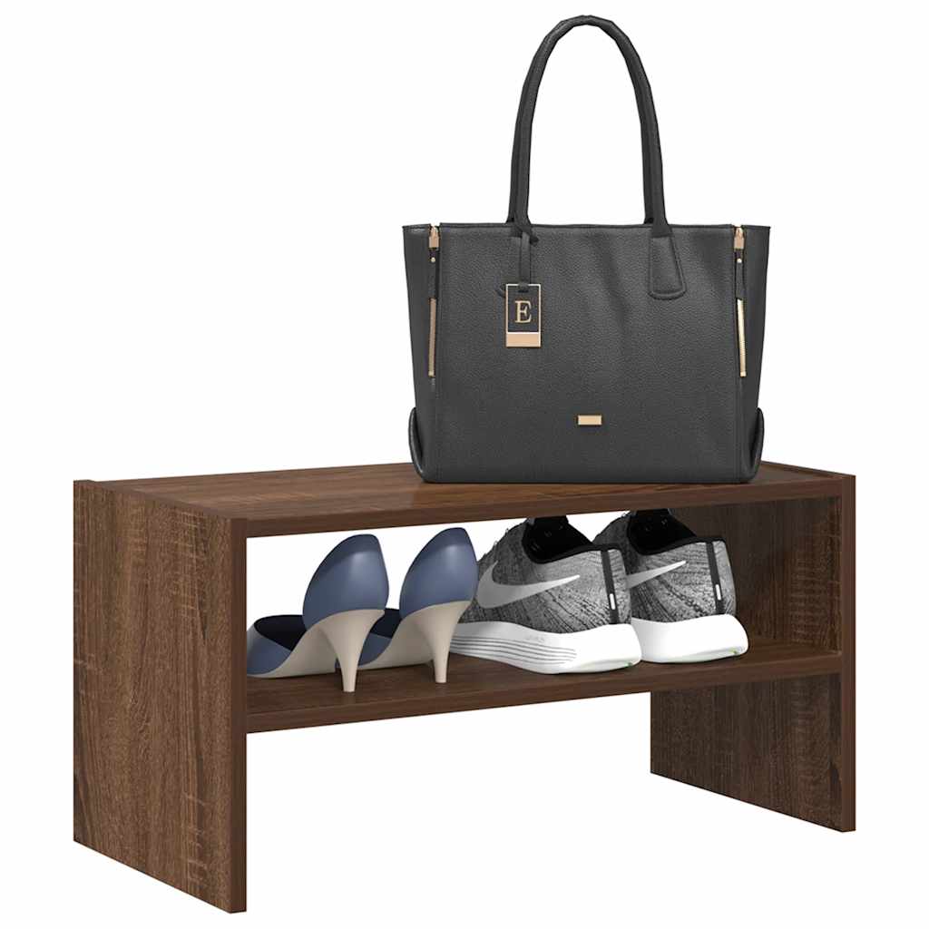 VidaXL étagère à chaussures empilable 60x30x30,5 cm couleur chêne marron