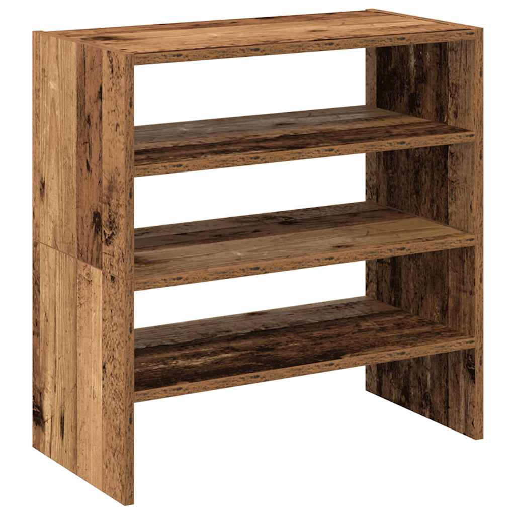 Vidaxx étagères à chaussures 2 pcs empilables 60x30x30,5 cm couleur bois ancien