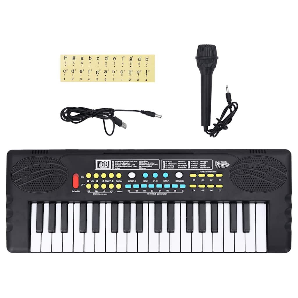 Clavier électrique piano Vidaxxl avec 37 touches et microphone