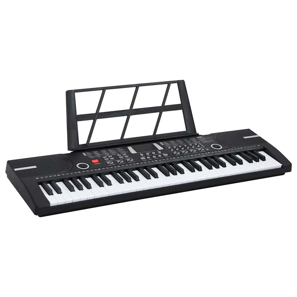 Vidaxxl clavier électrique piano 61 touches avec pupitre