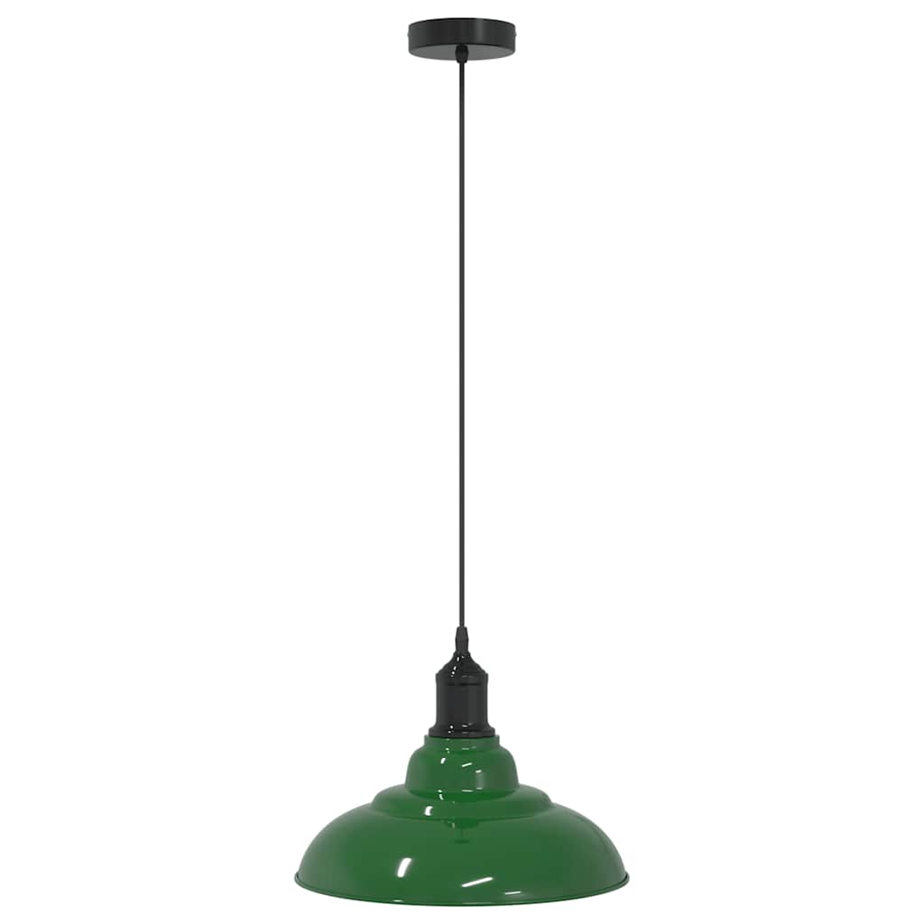 Vidaxl hanglamp in hoogte verstelbaar e27 ø31 cm metaal glanzend groen