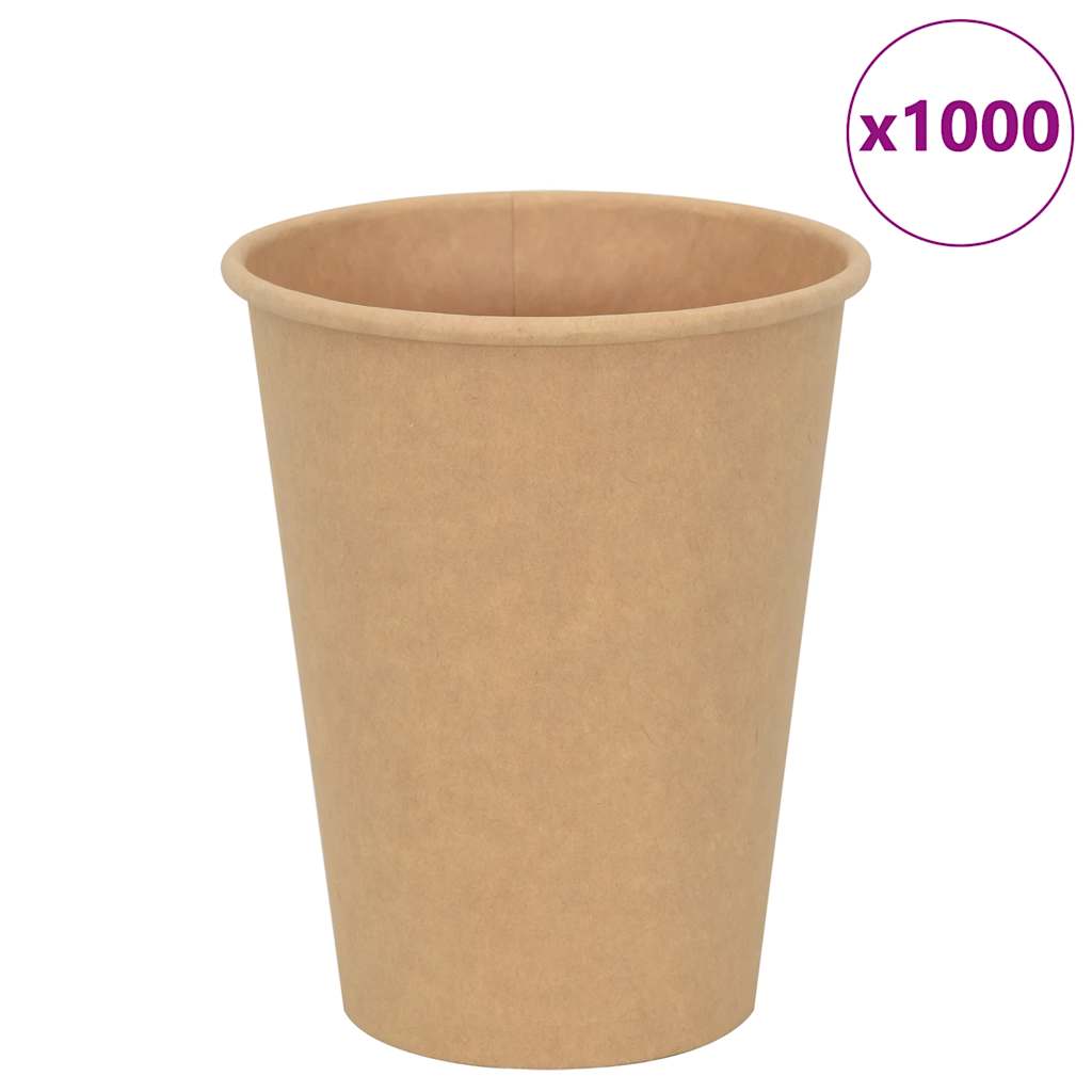 VidaXL tasses à café en papier 1000 pcs 12oz 300 ml marron