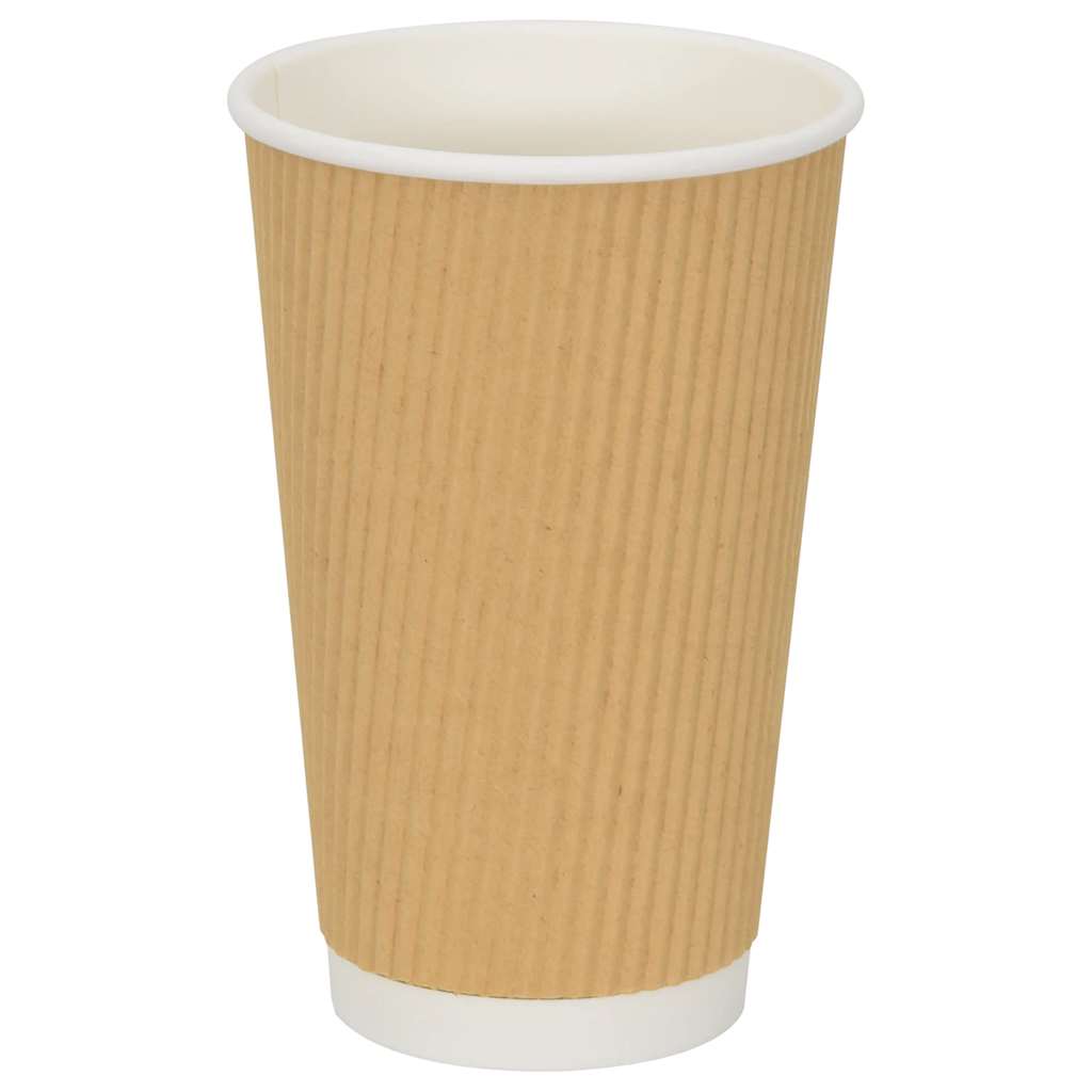 VidaXL tasses à café en papier 500 pcs 16oz 400 ml marron