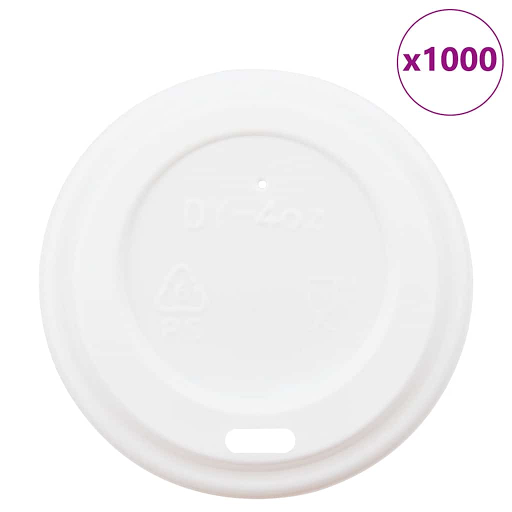 Vidaxxl couvercles pour tasses à café en papier ø60 mm 4oz 1000 pcs plastique blanc