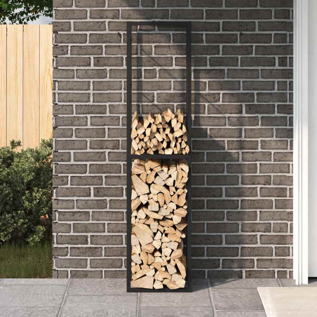Vidaxx support à bois de chauffage 50x30x209 cm acier noir