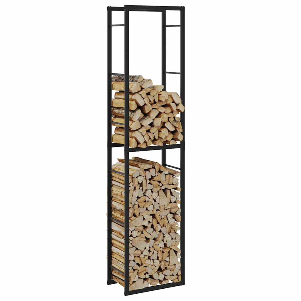 Vidaxx support à bois de chauffage 50x30x209 cm acier noir