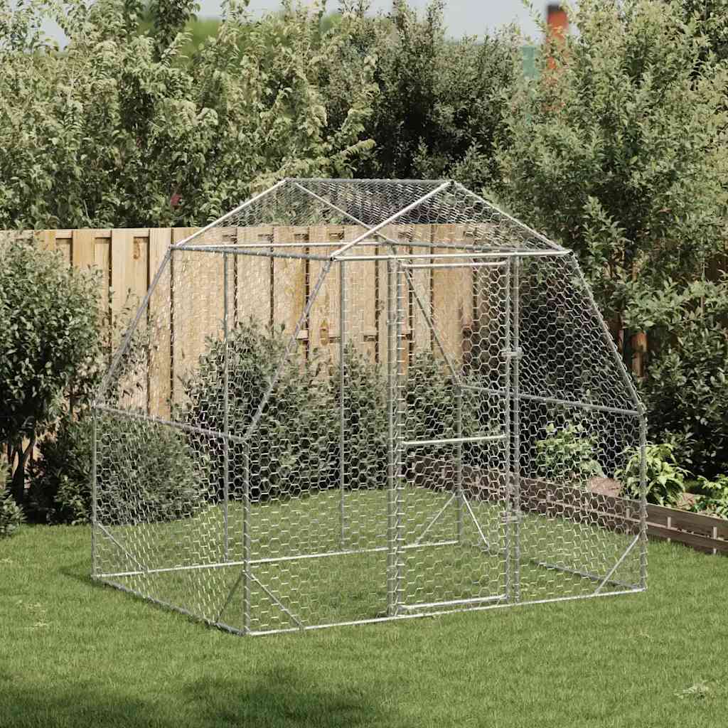 Poulailler Vidaxx 2,5x2x2,25 m en acier galvanisé