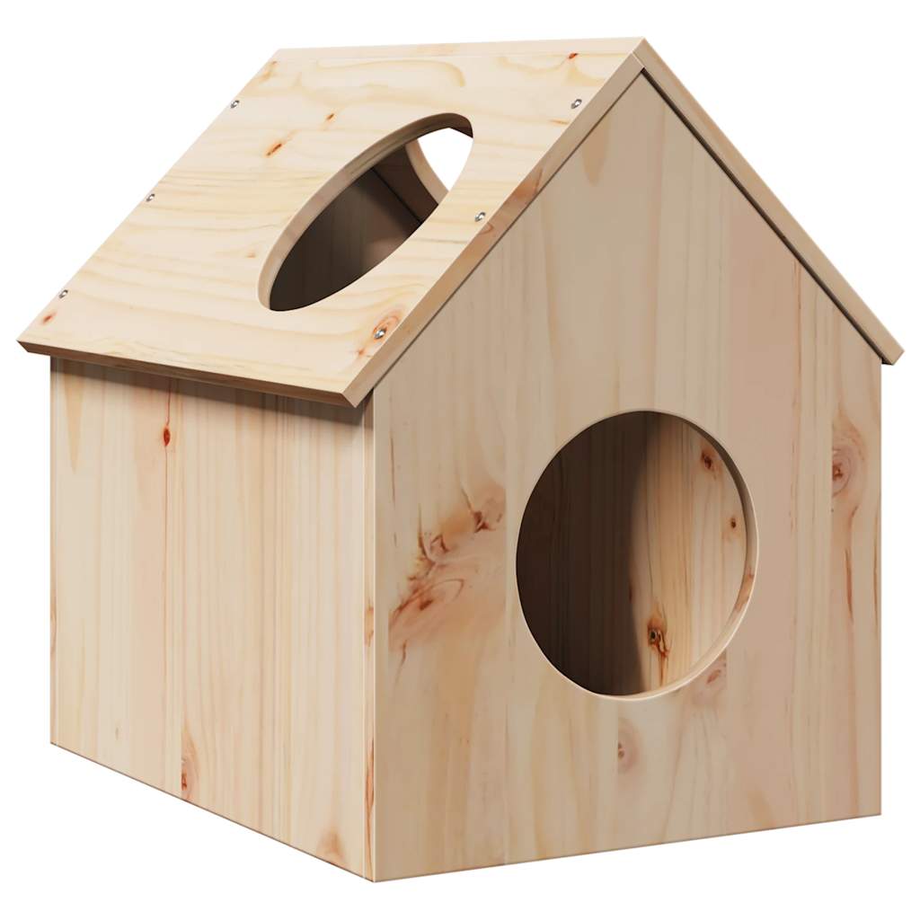 Vidaxxl maison pour chat 41x50x50 cm bois de pin massif