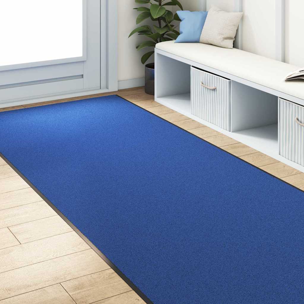Vidaxl deurmat anders blauw en zwart 120 x 350 cm polyamide en pvc