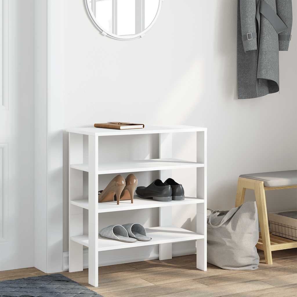 Vidaxx étagère à chaussures 61x32x70 cm bois fini blanc