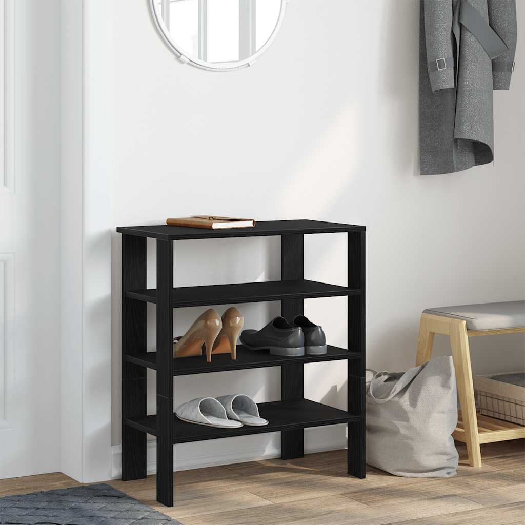 Vidaxx étagère à chaussures 61x32x70 cm bois fini noir